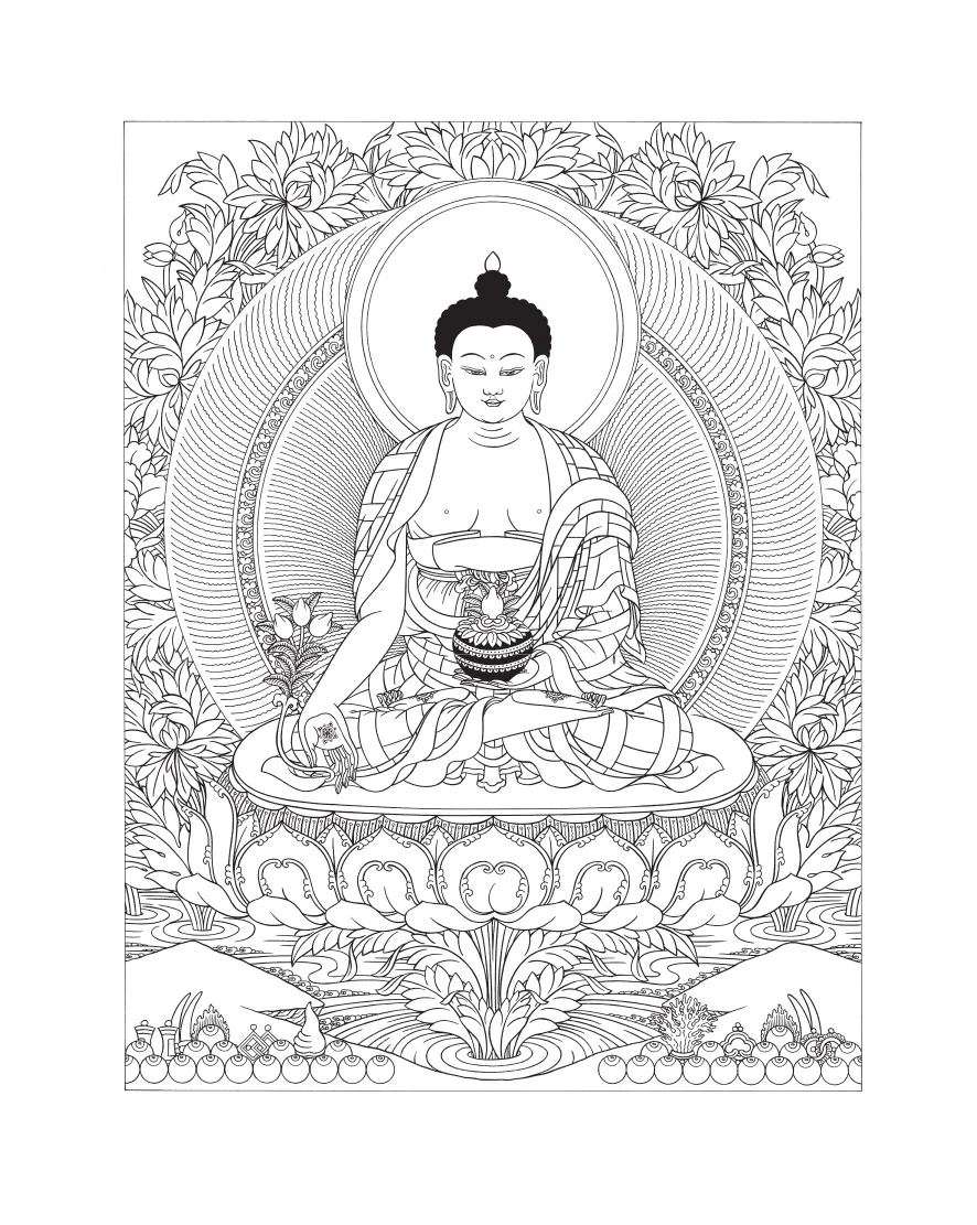 Buddhist Art Coloring Book 2 - Image 4