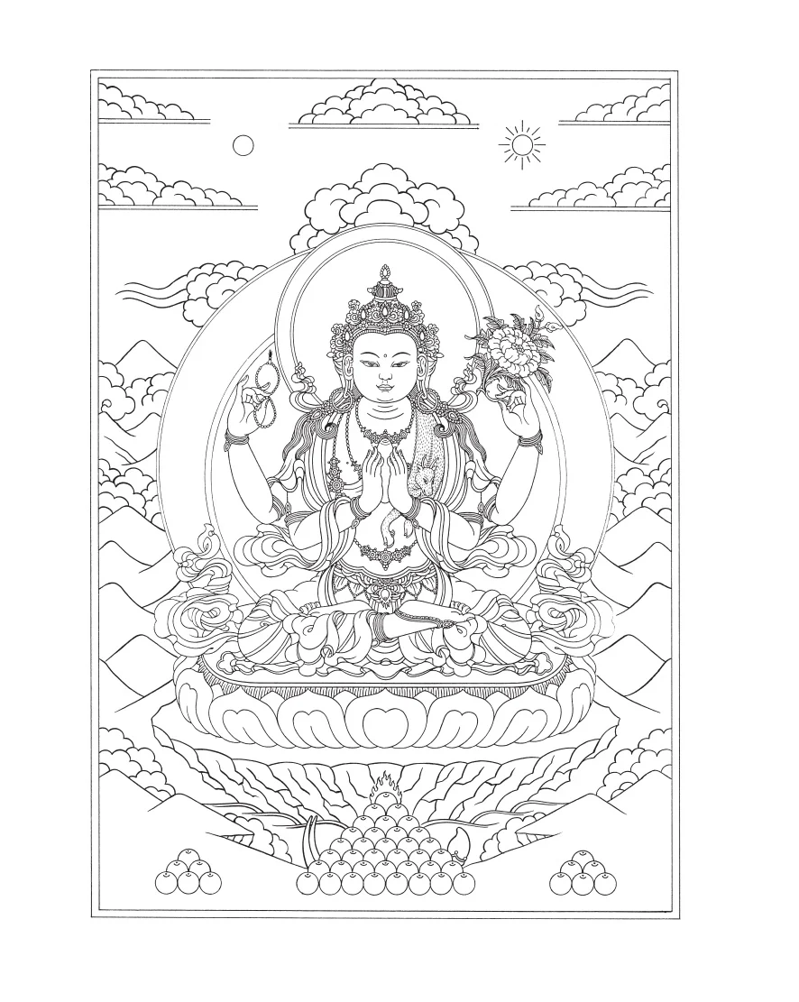 Buddhist Art Coloring Book 2 - Image 6