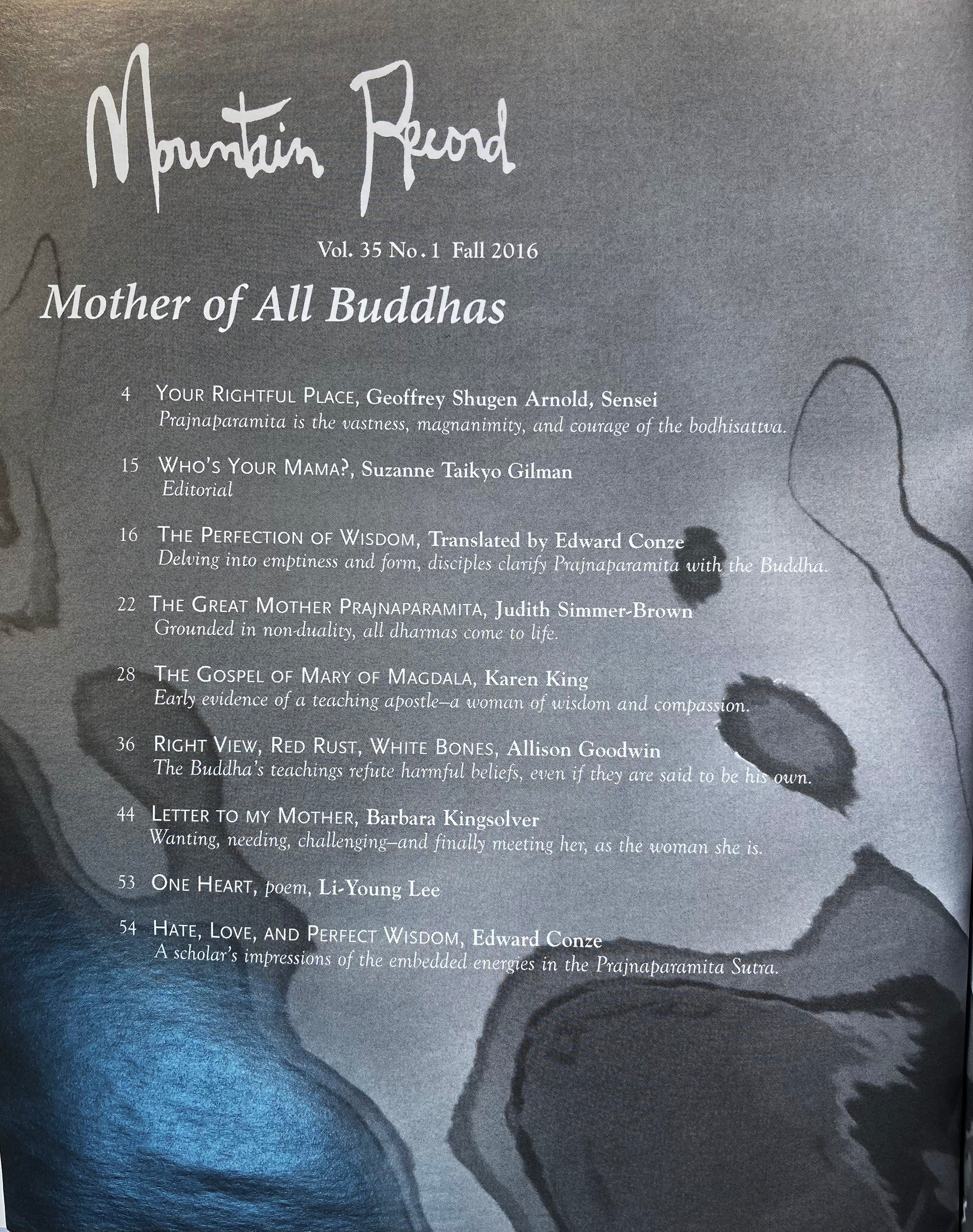 Mother of All Buddhas - Mountain Record, Vol. 35.1, Fall 2016 - Image 2