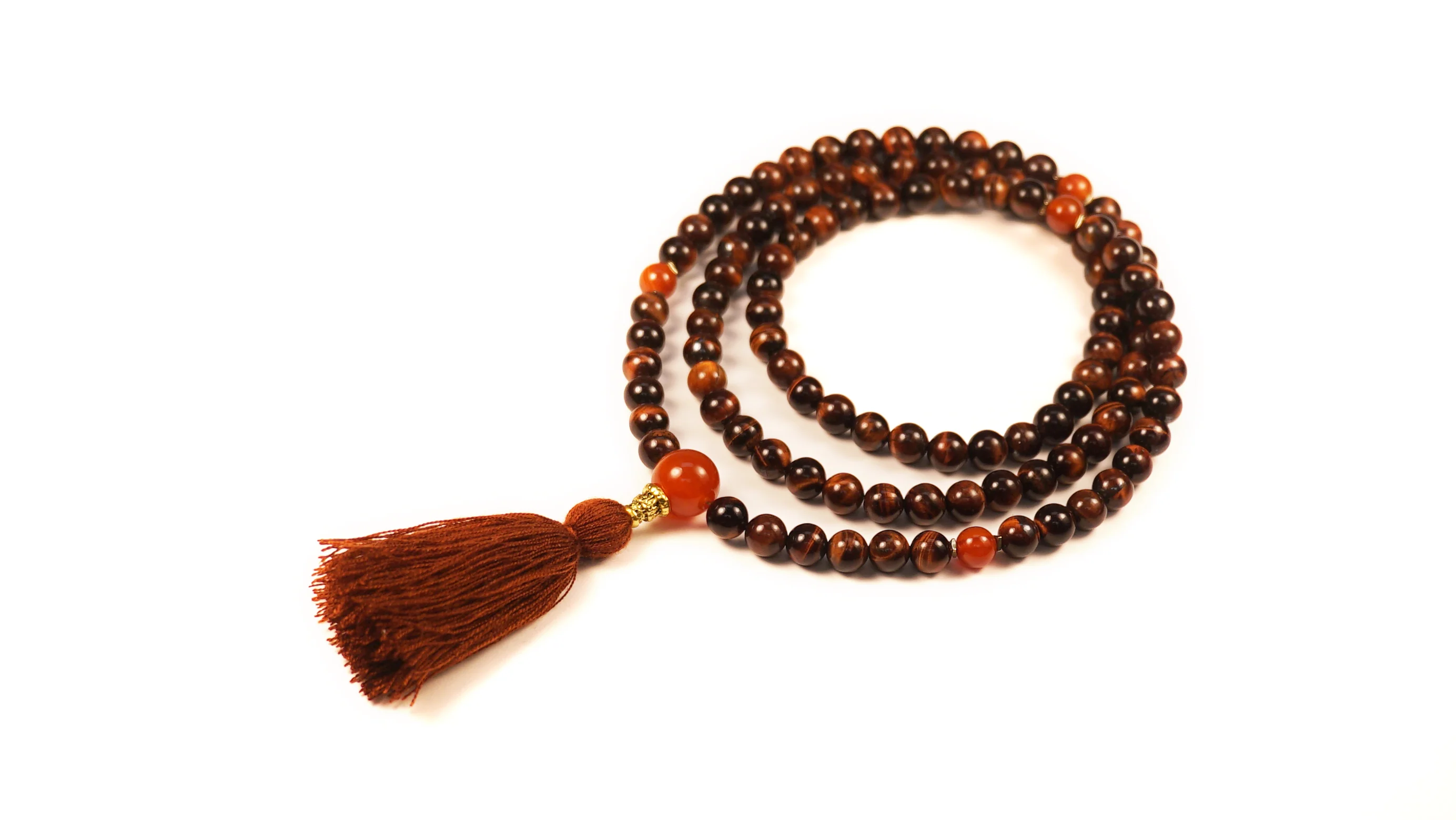 Red Tiger's Eye Full Mala - Image 3