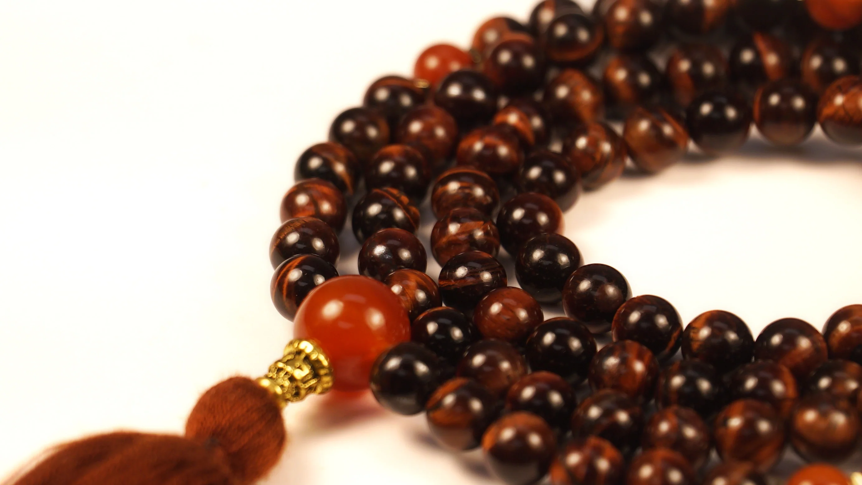 Red Tiger's Eye Full Mala - Image 4