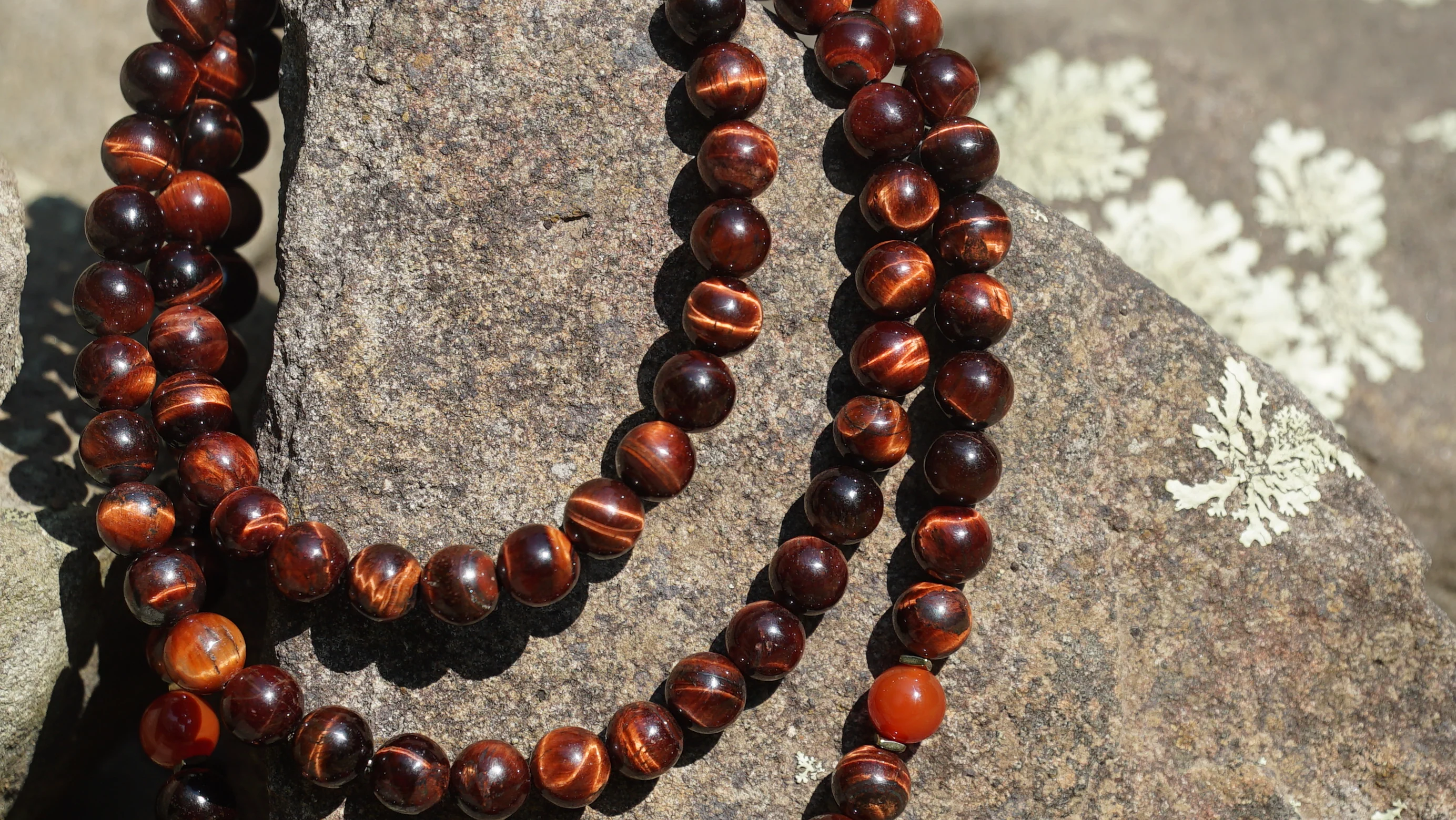 Red Tiger's Eye Full Mala - Image 6