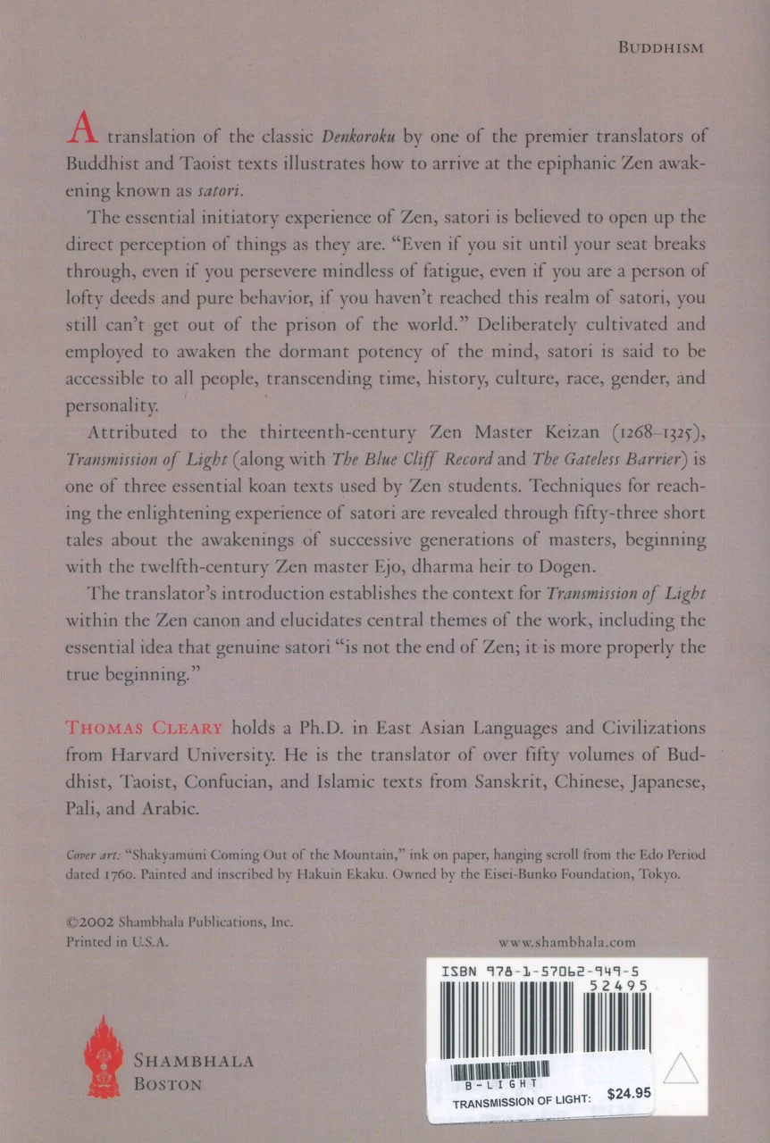 Transmission of Light: Zen in the Art of Enlightenment by Zen Master Keizan - Image 2