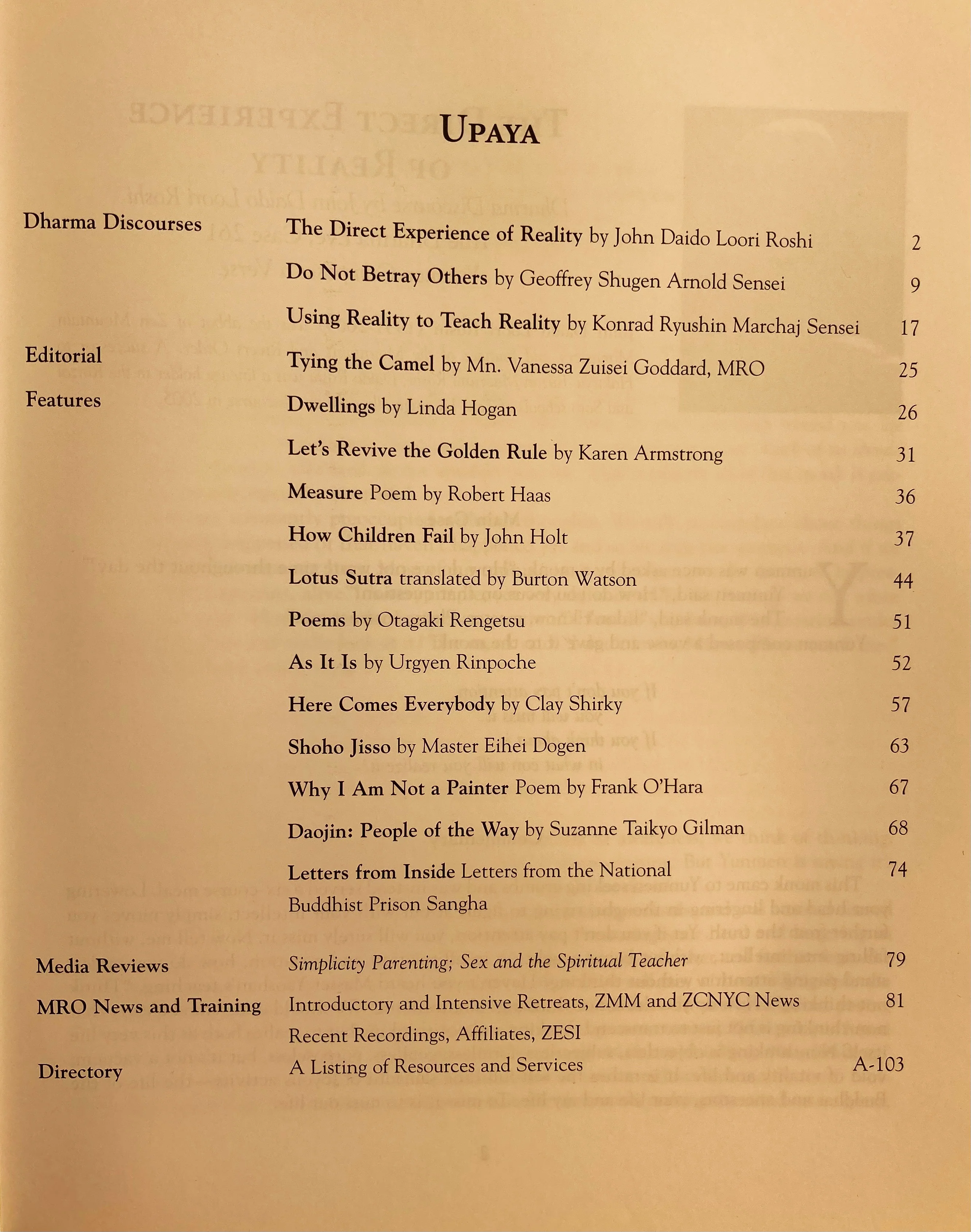 Upaya: Skillful Means - Mountain Record, Vol. 29.4, Summer 2012 - Image 2