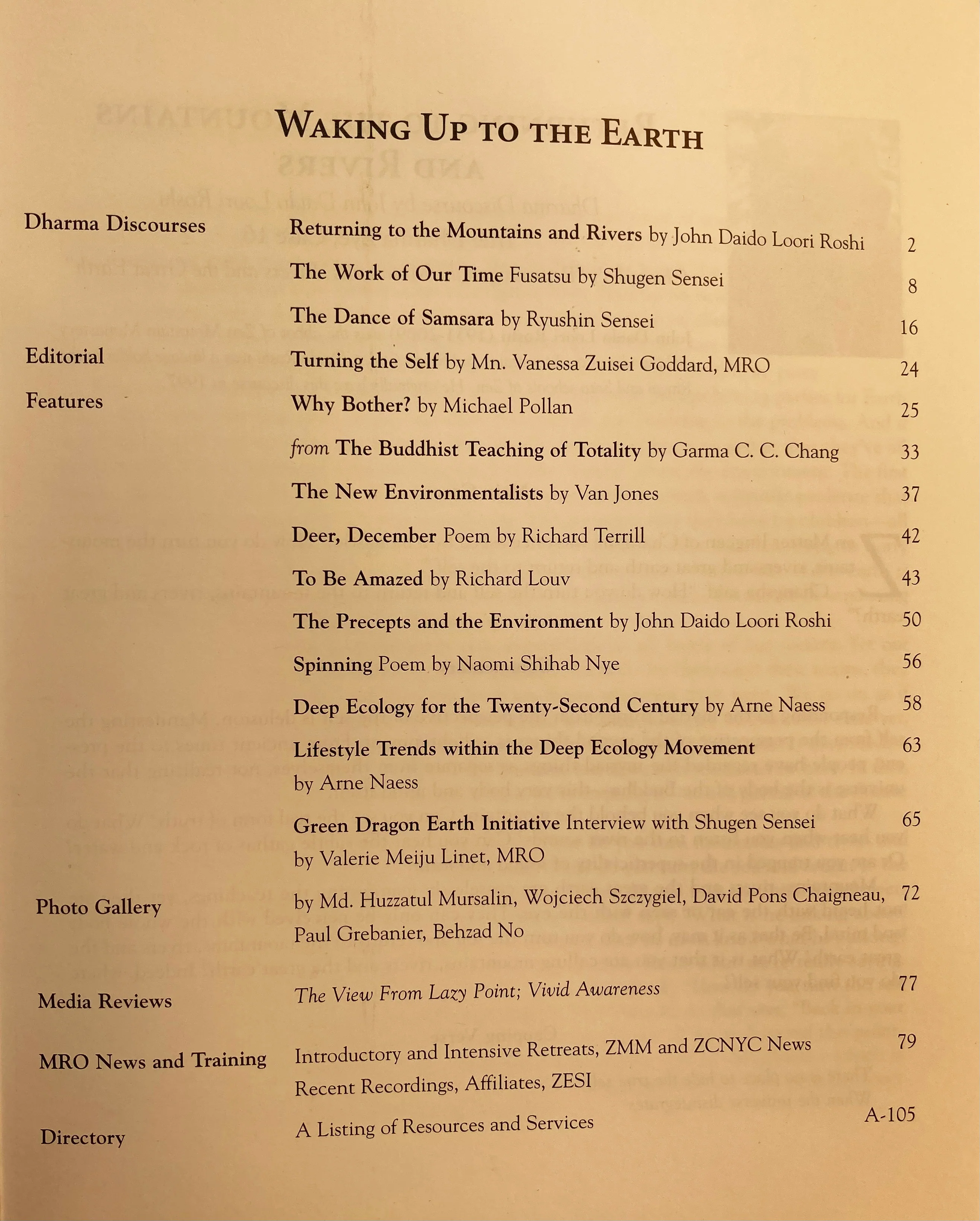 Waking Up to the Earth - Mountain Record, Vol. 30.1, Fall 2011 - Image 2