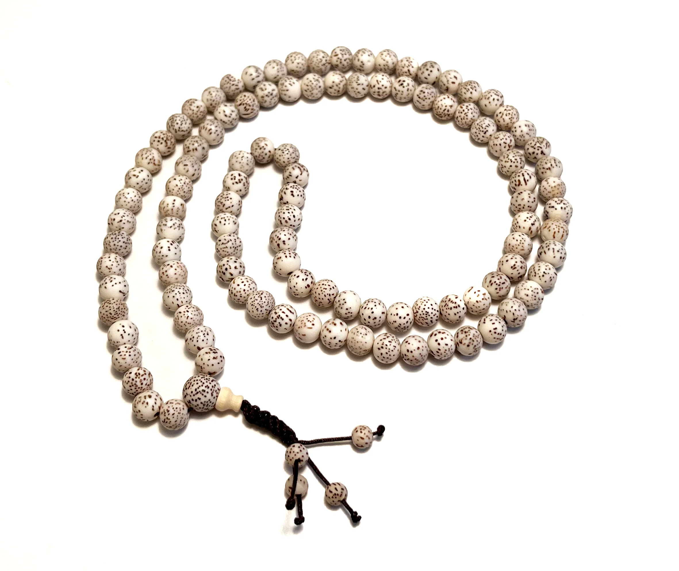 White Lotus Bead Full Mala - Image 3