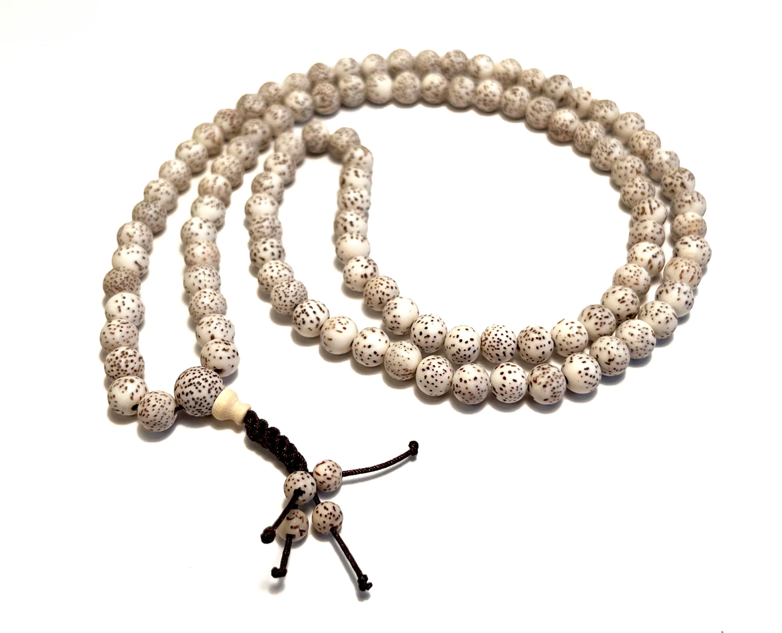 White Lotus Bead Full Mala - Image 4