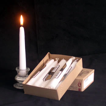 White Taper Candle - Image 2